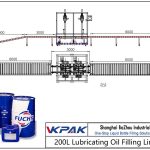 Automatic 200L Lubricating Oil Filling Line Linea di riempimento automatico dell'olio lubrificante 200L